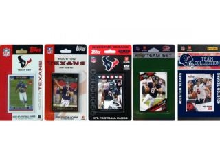 C & I Collectables TEXANS5TS NFL Houston Texans 5 Different Licensed Trading Card Team Sets
