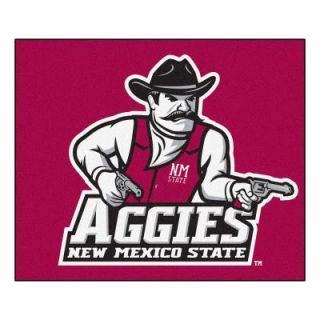 FANMATS NCAA New Mexico State University Red 5 ft. x 6 ft. Area Rug 4227