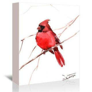 Americanflat Cardinal Red Painting Print on Gallery Wrapped Canvas