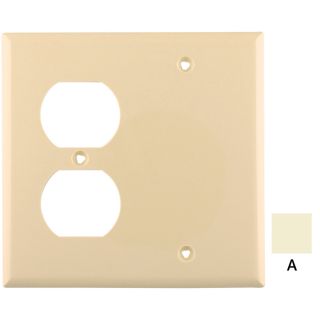 Cooper Wiring Devices 2 Gang Almond Wall Plate