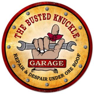 Almost There Busted Knuckle Garage Vintage Motorcycle Shop Sign