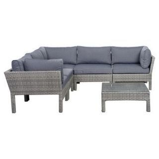 Atlantic St. James All Weather Wicker Sectional Set   Seats 5