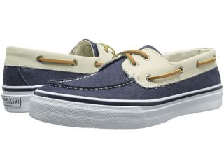 sperry top sider bahama 2 eye leather canvas navy off white