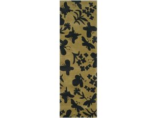 Surya Rug PMT1001 268 Runner Olive and Black Hand Tufted Rug 2 ft. 6 in. x 8 ft.