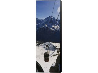 High angle view of an overhead cable car, Jungfrau, Bernese Oberland, Swiss Alps, Switzerland by Panoramic Images Canvas Art, Size 12 X 36