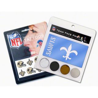 NFL &#045; New Orleans Saints Face Paint and Tattoo Pack