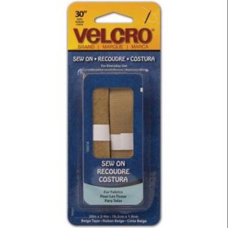 VELCRO(R) brand Sew On Tape 3/4"X30" Beige