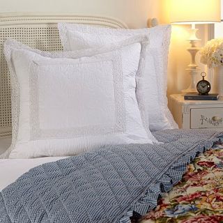 Clever Carriage Home Set of 2 French Crochet Euro Shams   7682407