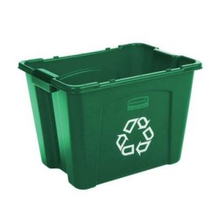 Rubbermaid Commercial Products 14 Gal. Green Recycling Bin FG571473GRN