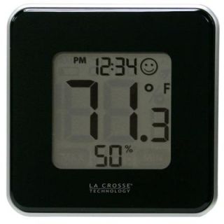 La Crosse Technology Digital Thermometer and Hygrometer in Black 302 604B TBP