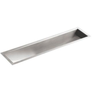 KOHLER Undertone Undermount Stainless Steel 33 in. Single Bowl Trough Kitchen Sink K 3155 NA