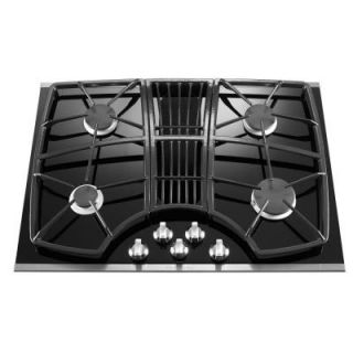 KitchenAid Architect Series II 30 in. Gas on Glass Gas Cooktop in Stainless Steel with 4 Burners including Professional Burner KGCD807XSS