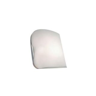 JESCO Lighting 1 Light Satin Nickel Softly Curved Wall Sconce with Frosted Glass WS615S