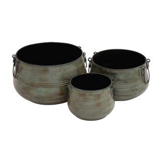Metal Planter with Handles (Set of 3)   17255366  