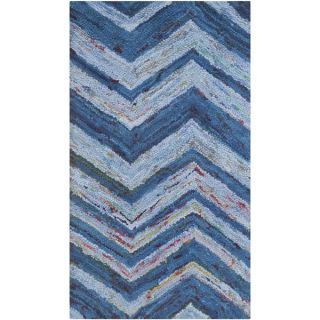 Safavieh Handmade Nantucket Blue/ Multi Cotton Rug (23 x 4