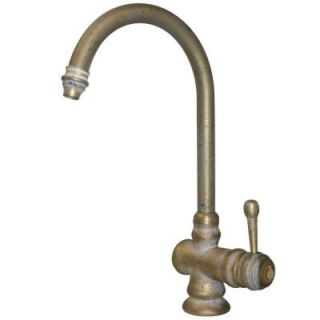 Whitehaus Collection Single Handle Kitchen Faucet in Speckled Brass WH17606 SBRAS