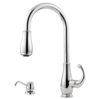 Pfister Treviso Single Handle Pull Down Sprayer Kitchen Faucet in Polished Chrome GT529DCC