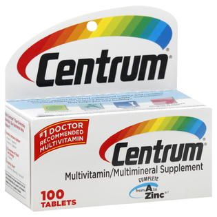 Centrum  Multivitamin/Multimineral, Tablets, 100 tablets
