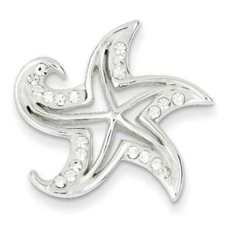 Sterling Silver Stellux Crystal & White Star Pendant