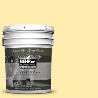 BEHR Premium Plus Ultra 5 gal. #370A 2 Pale Daffodil Semi Gloss Enamel Interior Paint 375005