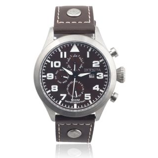 Invicta Mens 0352 Leather I Force Chronograph Quartz Watch