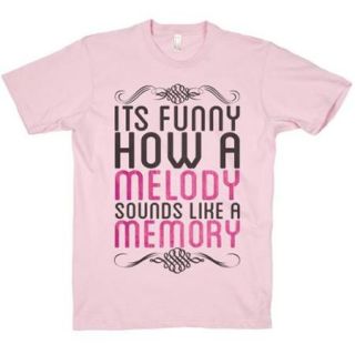 Light Pink Its Funny How A Melody Sounds Like A Memory T Shirt Size XLarge NEW