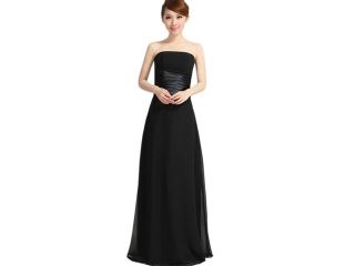 2015 New Fashion Strapless Bridal Wedding Party Dress Black XXL