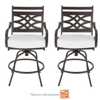 Hampton Bay Middletown Patio Motion Balcony Chairs with Cushion Insert (2 Pack) (Slipcovers Sold Separately) D11200 BS B
