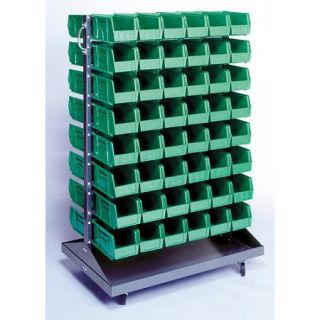 Quantum Storage Mobile Double Sided Louvered Rack with Bins (Complete Package)