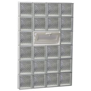 REDI2SET Diamond Pattern Frameless Replacement Glass Block Window (Rough Opening 26 in x 46 in; Actual 25 in x 44.5 in)