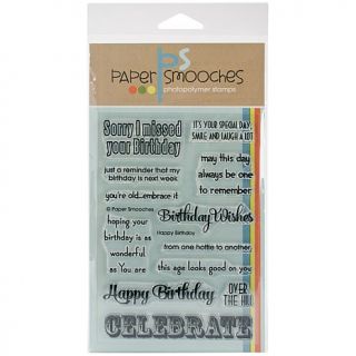 Paper Smooches 4"x 6" Clear Stamps   Happy Birthday   7701901