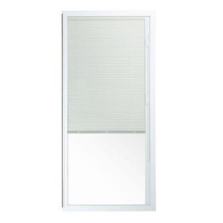 American Craftsman 50 Series 6/0, 35 1/2 in. x 77 1/2 in. White Vinyl Left Hand Fixed Patio Door Panel with Blind, 1 of 4 Parts 50 PD B
