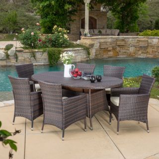 Christopher Knight Home Rudolph Outdoor 7 piece Wicker Dining Set with