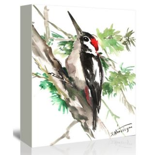 Woodpecker Painting Print on Gallery Wrapped Canvas
