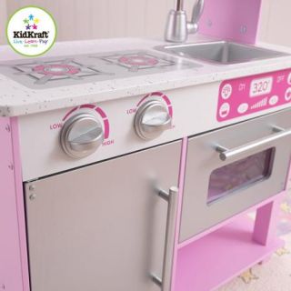Kidkraft Pink Toddler Play Kitchen with Metal Accessory Set   53291