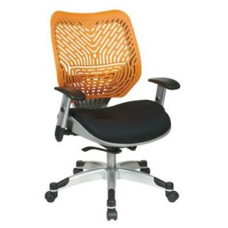 Space Seating Unique Self Adjusting Tang SpaceFlex Back Raven Mesh Seat Managers Chair in Black/Orange 86 M35C625R
