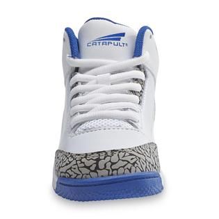 CATAPULT Boys Cat Drive White/Blue High Top Basketball Shoe