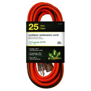 GoGreen Power Inc 12/3 25ft Heavy Duty Extension Cord   Lighted End