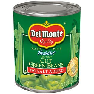 Del Monte Blue Lake Cut No Salt Added Green Beans 8 OZ CAN   Food