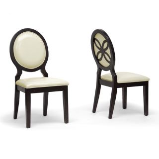 Baxton Studio Vandegriff Brown and Ivory Modern Dining Chair (Set of 2