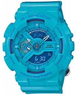 Shock Womens Analog Digital S Series Blue Resin Strap Watch 49mm