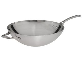 calphalon contemporary stainless steel flat bottom wok