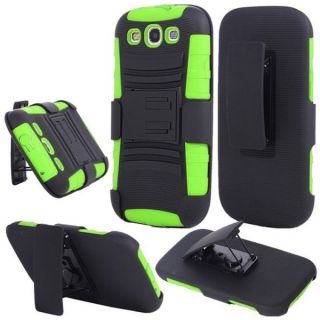 INSTEN Advanced Armor Dual Layer Hybrid Stand PC Soft Silicone Holster