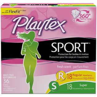 Playtex Tampons 360 Degree Fresh Scent Regular/Super Multi Pack Sport