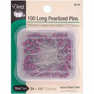 Dritz Long Pearlized Pins, Size 24