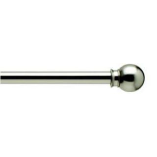 Home Decorators Collection 28 in.   48 in. L 5/8 in. Curtain Rod Kit in Satin Nickel with Ball Finial 03 0337P