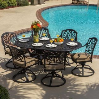 Lakeview Outdoor Designs Rosedown 6 person Cast Aluminum Patio Dining