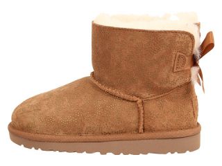 UGG Kids Mini Bailey Bow Metallic Conifer (Little Kid/Big Kid) Chestnut