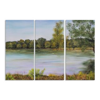 Stupell Industries Calm Day on the Lake 3 pc Triptych Wall Plaque Set