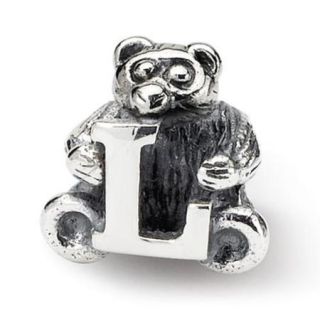 Sterling Silver Reflections Kids Letter L Bead